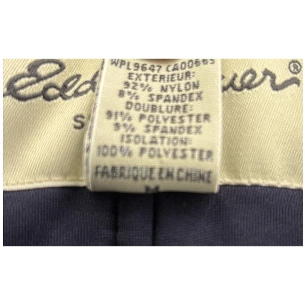 Eddie Bauer Soft Shell Insulated Parka Jacket Women's‎ M Blue Black Outdoors